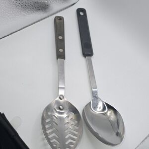 EKCO Stainless Steel Slotted Serving Spoon & Serving Spoon‎ Set Dishwasher Safe